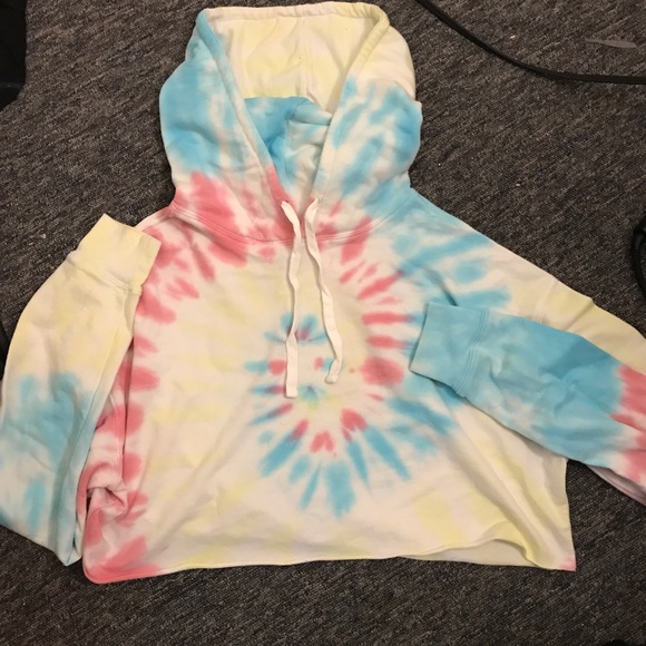 Tie dye cropped hoodie - Picture 1 of 2